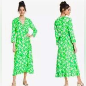 Rixo Target 3/4 sleeve Daisy Wrap Dress